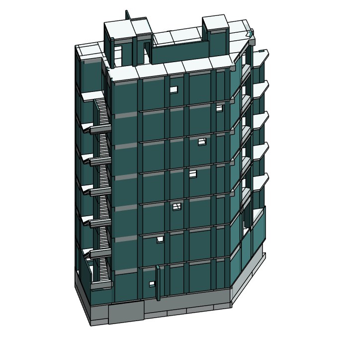 Mô hình Revit chuyển đổi bằng BH-C — liên kết vào mô hình tổng thể